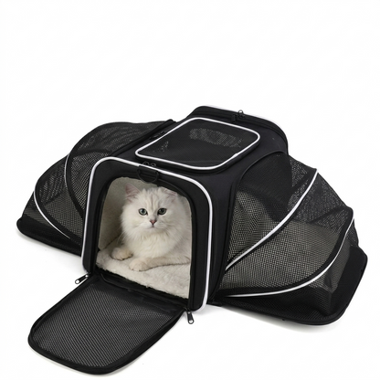 Sac de Transport Premium pour Animaux – Grand Espace Extensible (Soft-Sided Airline Approved)